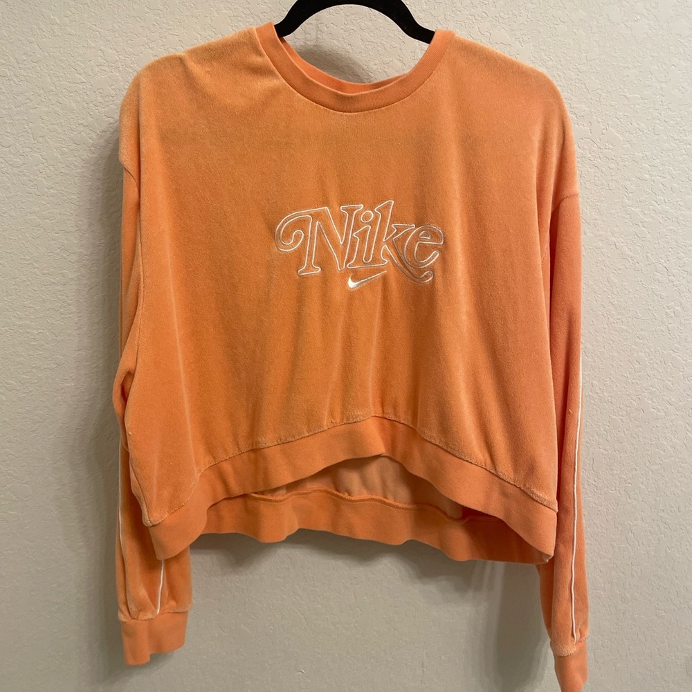 Nike Orange Terrycloth Crew Neck
